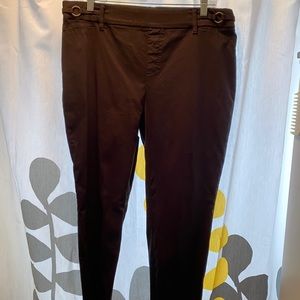 Black crop pull on work pants